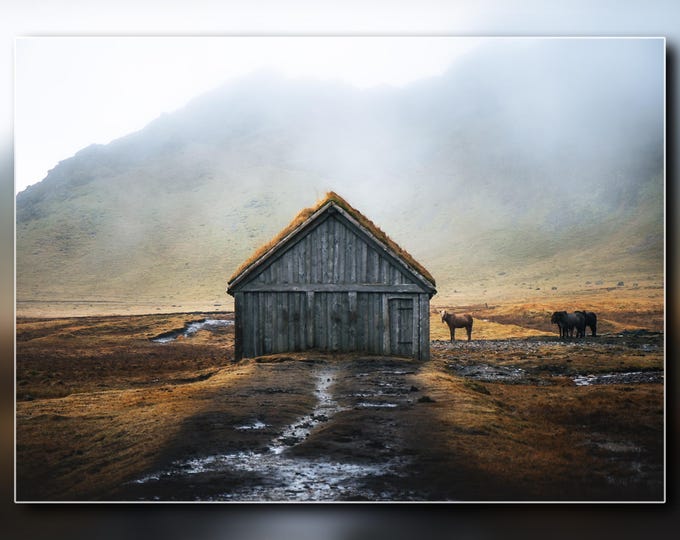 Vestrahorn Hut - Iceland Photo Art - Unframed Print