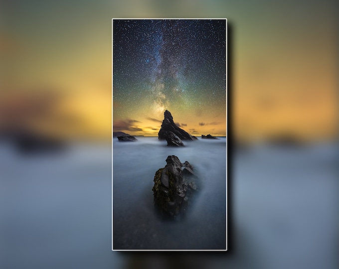 Fossilised - Astrophotography Photo Art - Milky Way - Unframed Print (Vertical Panorama)