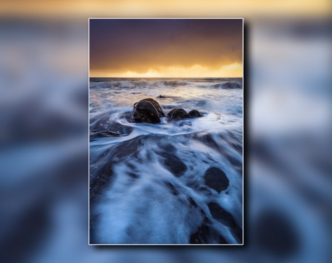 Seascape - Sunset Photo Art - Unframed Print