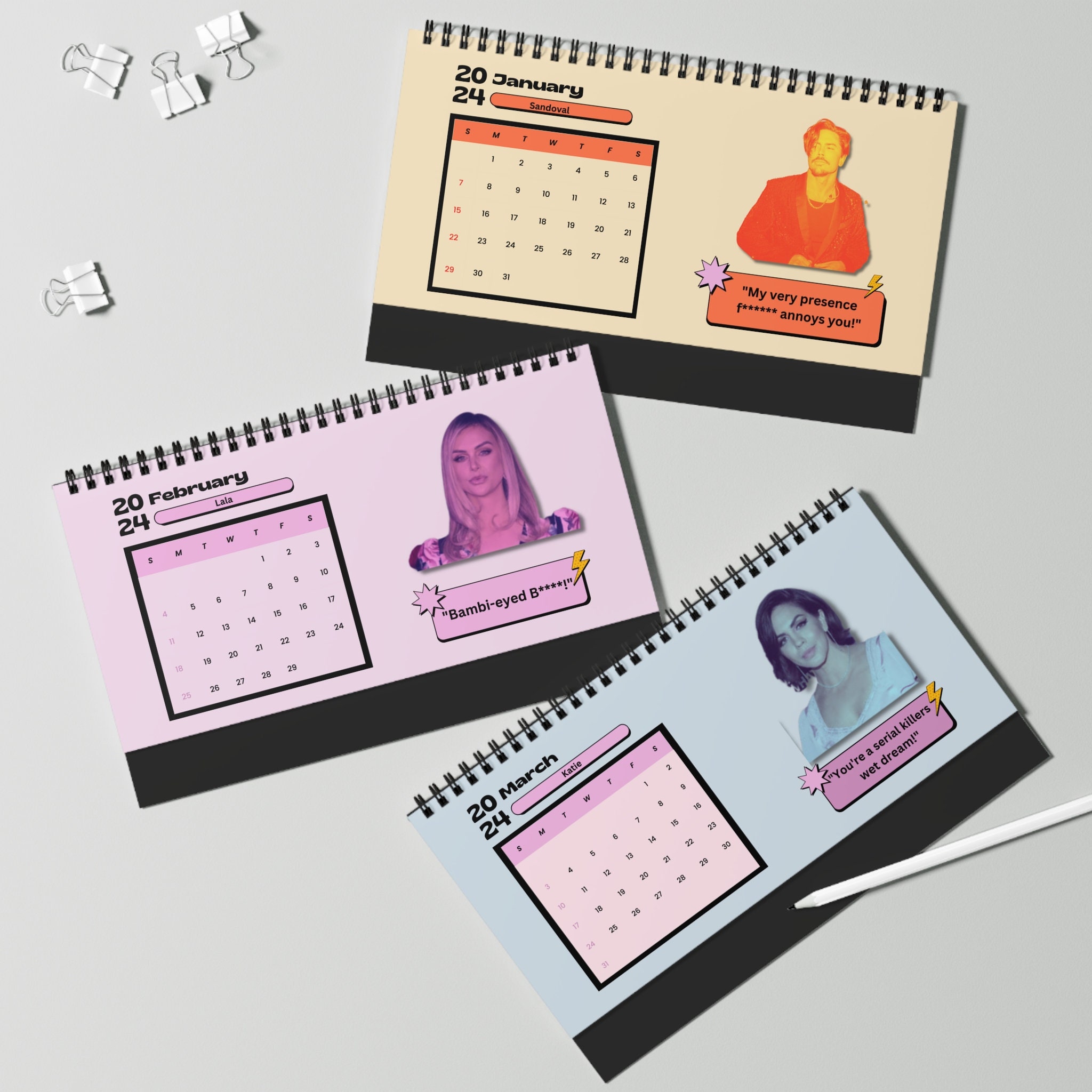 Vanderpump Rules 2025 Desk Calendar Bravo TV Reality TV Tom Etsy