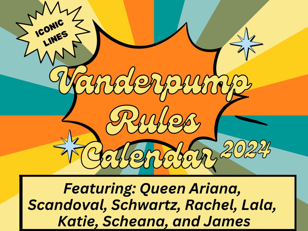 Vanderpump Rules 2024 Desk Calendar Bravo TV Reality TV Tom Etsy