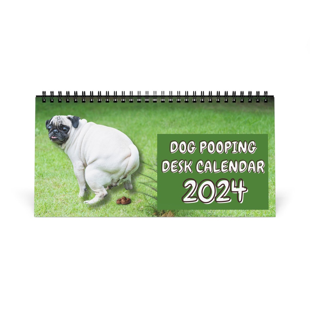 2024 Dog Pooping Desk Calendar Pooping Pooches Funny Etsy UK