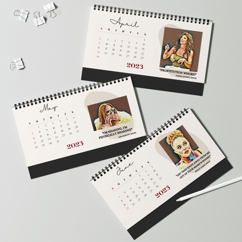 the-real-housewives-2023-desk-calendar-real-housewives-of-etsy