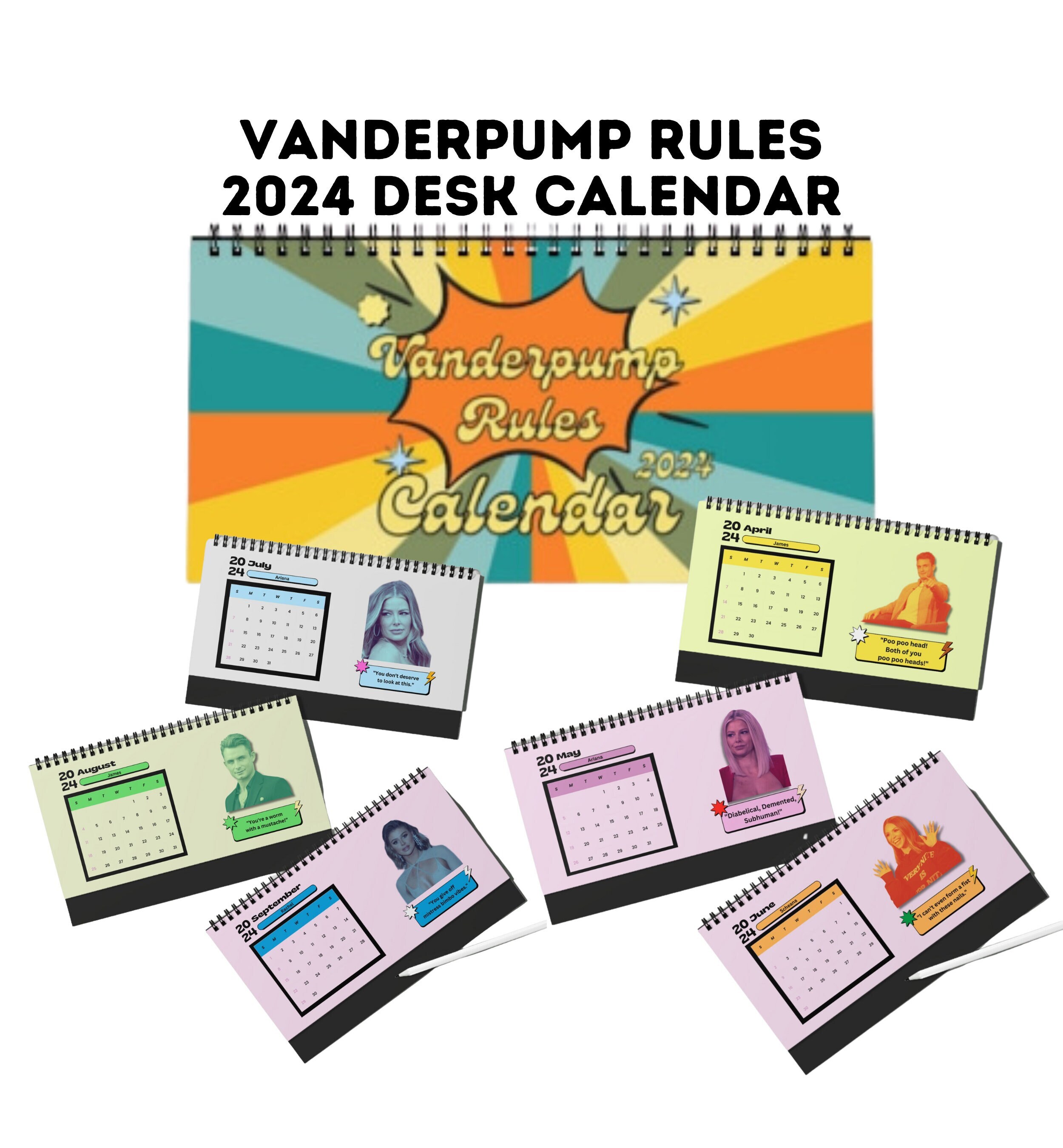 Vanderpump Rules 2025 Desk Calendar Bravo TV Reality TV Tom Etsy