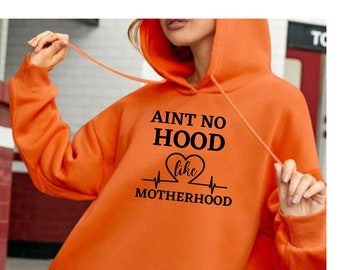 Motherhood MUM Appreciation Novelty Hoodie Eid Birthday Christmas Ramadan Mother's Day Gift for Her Oversized Drop Shoulder Pullover Hoodie