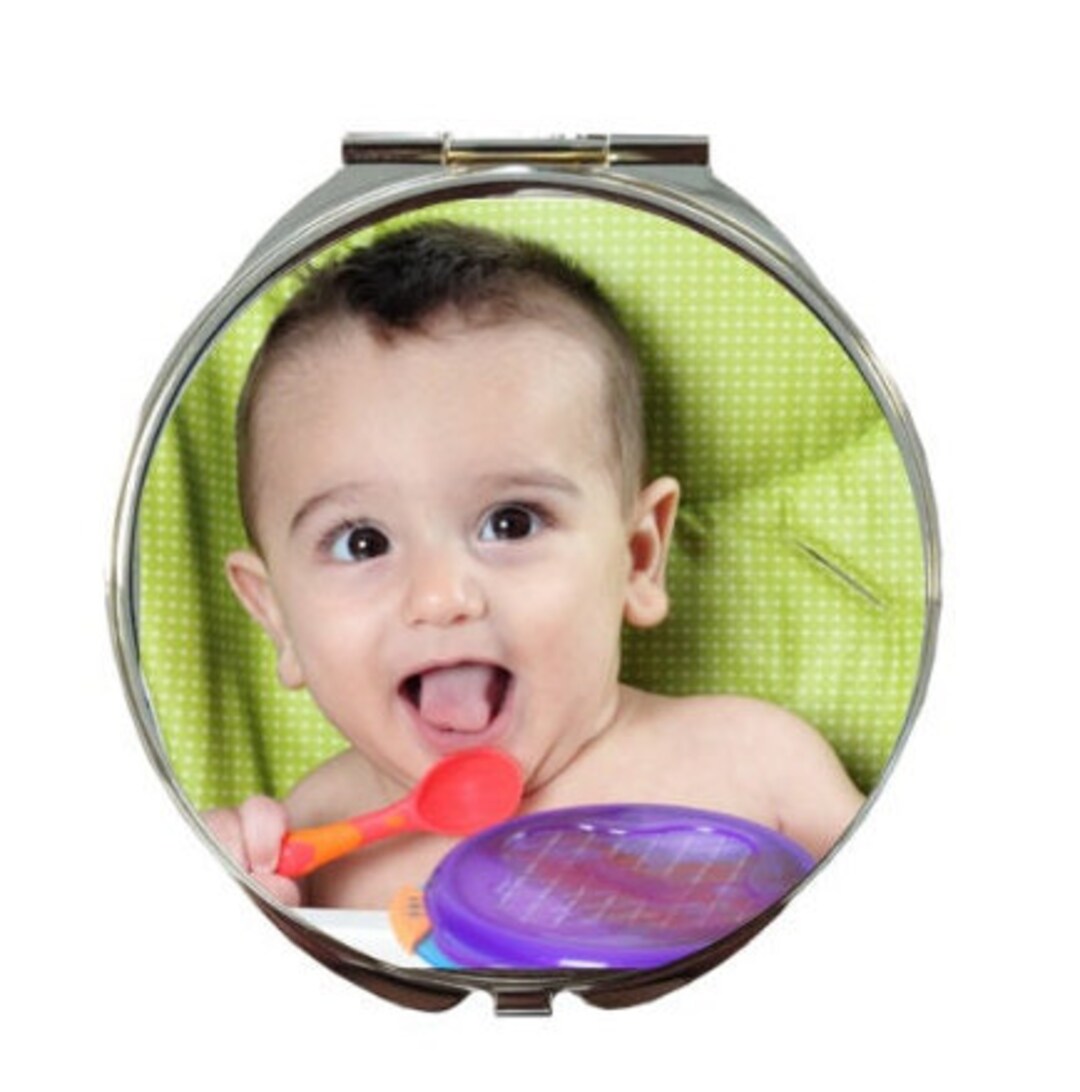 Personalised Photo Compact Mirror ANY PHOTO Etsy UK