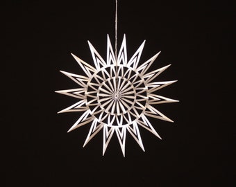 10 cm - paper star, filigree, handmade, silver