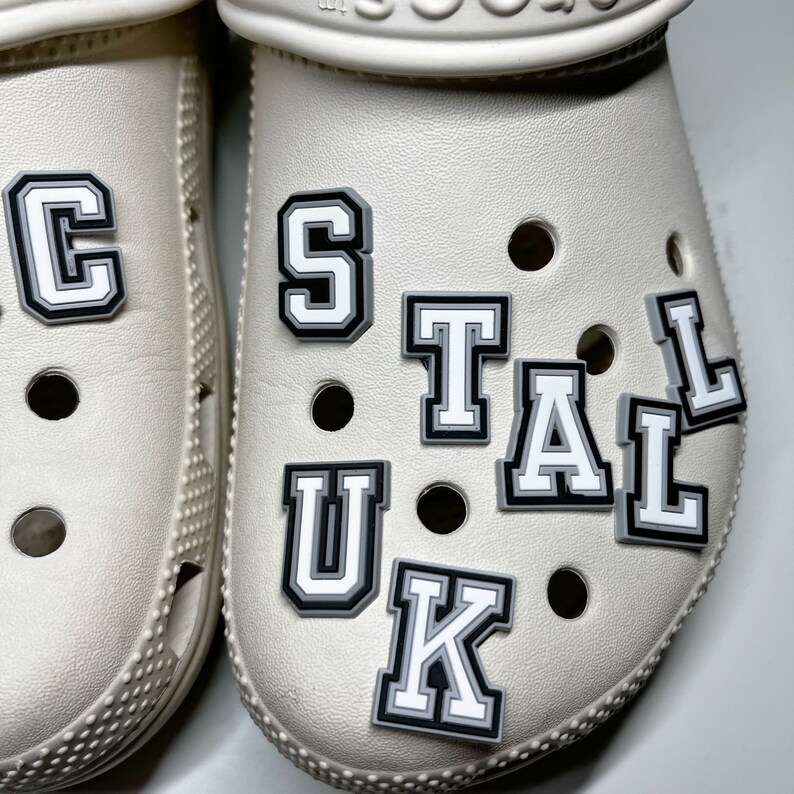 Letter Croc Charms Etsy UK