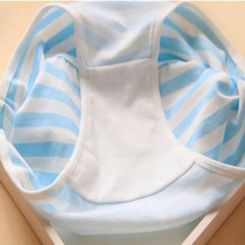 100% Cotton Anime Girl Striped Shimapan Cosplay Panties - Etsy