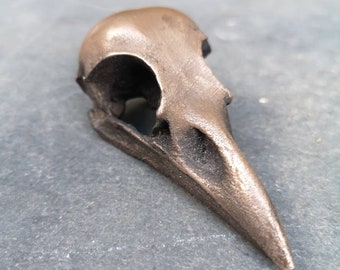 Crow Skull in Bronze