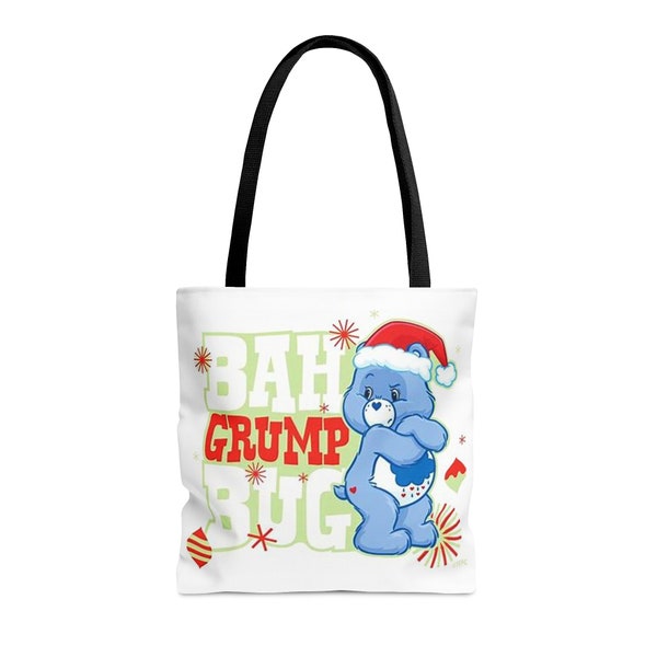 Bah Grump Bug Grumpy Bear CareBear Care Bear 1980's eighties kids 80's babies 1980 throwback 40th birthday gift ideas Tote Bag (AOP)