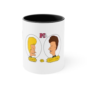 Taza de café con detalles de Beavis and Butthead de MTV, 11 oz