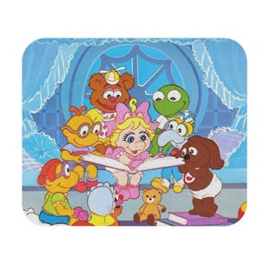 Muppet Babies 1980s Cartoon Inspired Mouse Pad (Rectangle) Kermit Miss Piggy Fozzy Animal Gonzo