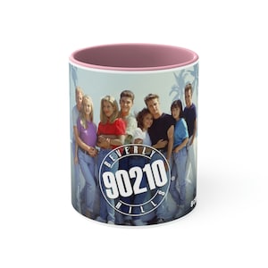 Throwback retro 90s tv series 90210 Beverly hills Accent Coffee Mug, 11oz