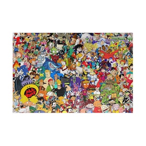 1990's birthday throwback old shows and cartoons Gumbi TMNT All That Puzzle (110, 252, 500, 1014-piece)