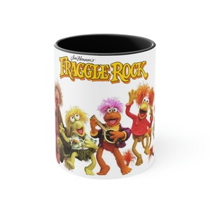 Fraggle Rock 1980s throwback Accent Coffee Mug, 11oz retro