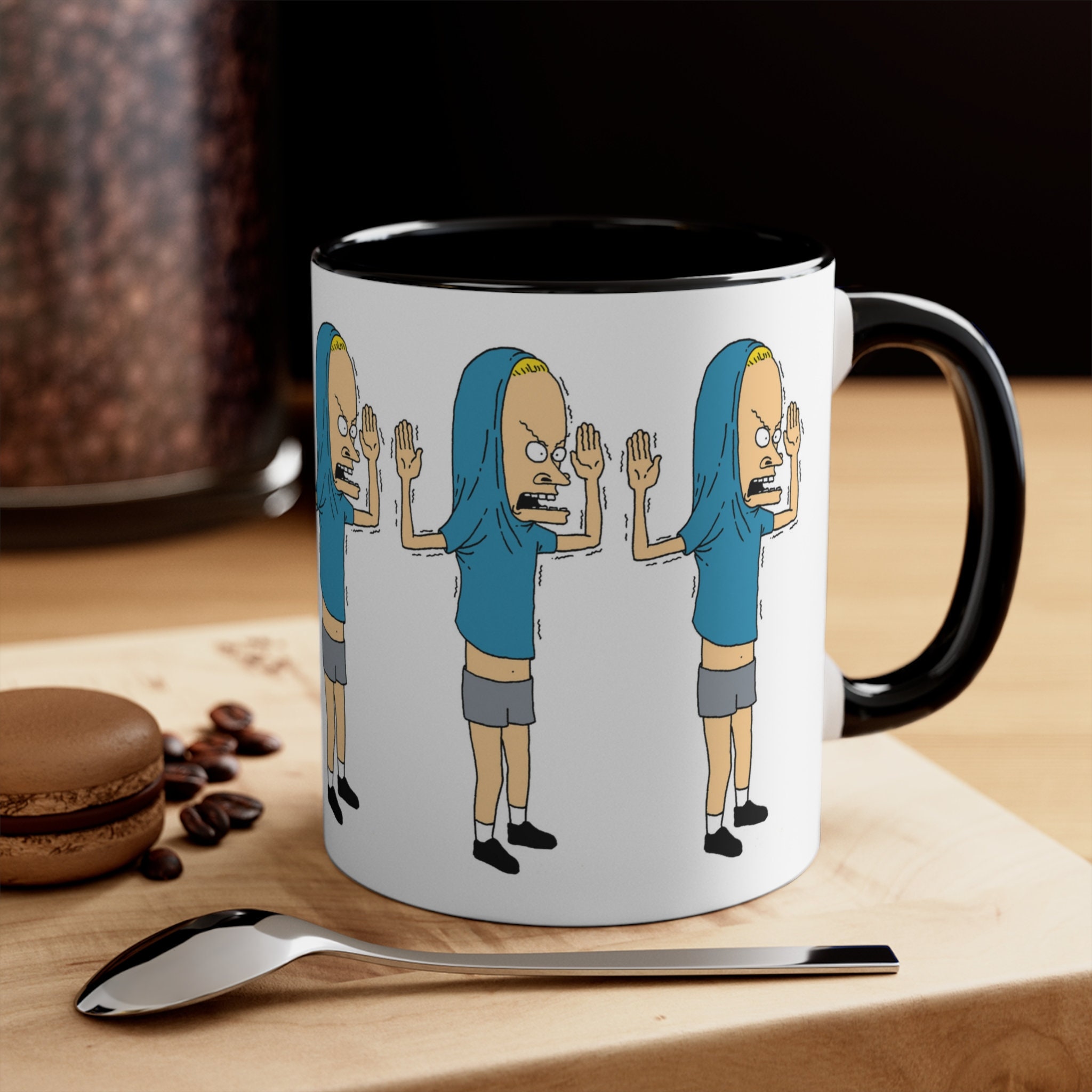 Beavis Cornholio Beavis and Butthead I Am Corn Holio Accent Coffee Mug