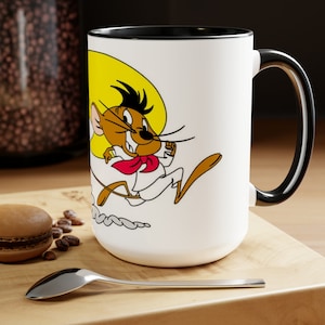 Speedy Gonzalez throwback cartoon character Two-Tone Coffee Mugs, 15oz