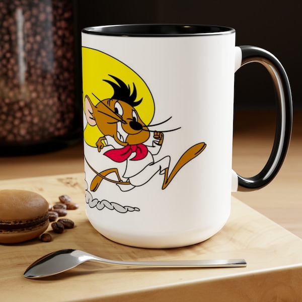 Speedy Gonzalez Throwback-Zeichentrickfigur Zweifarbige Kaffeetassen, 15 Unze