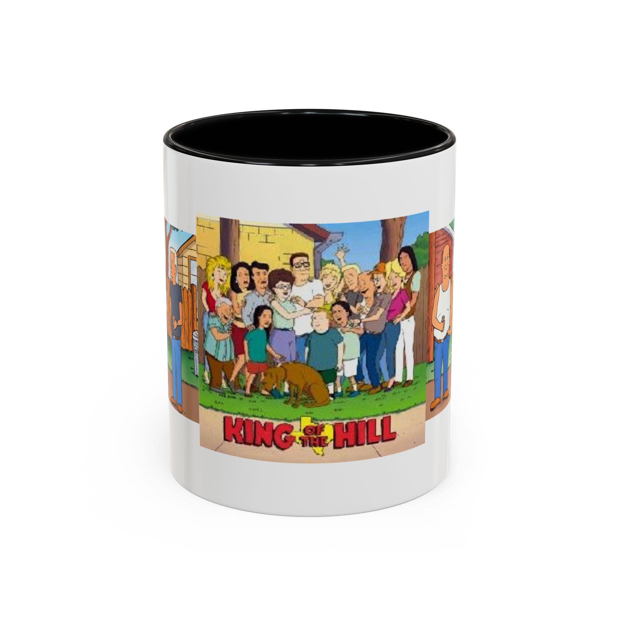 King of the Hill Inspired Cartoon Classics Accent Coffee Mug (11, 15oz)