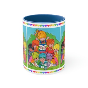 Rainbow Brite Group with Friends 1980s Retro Throwback Accent Coffee Mug, 11oz