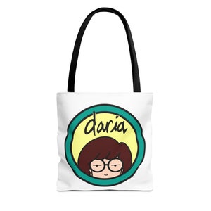 Torba typu tote Daria Cartoon (AOP) MTV Lata 90. Lata 2000. Retro Throwback Klasyczne kreskówki