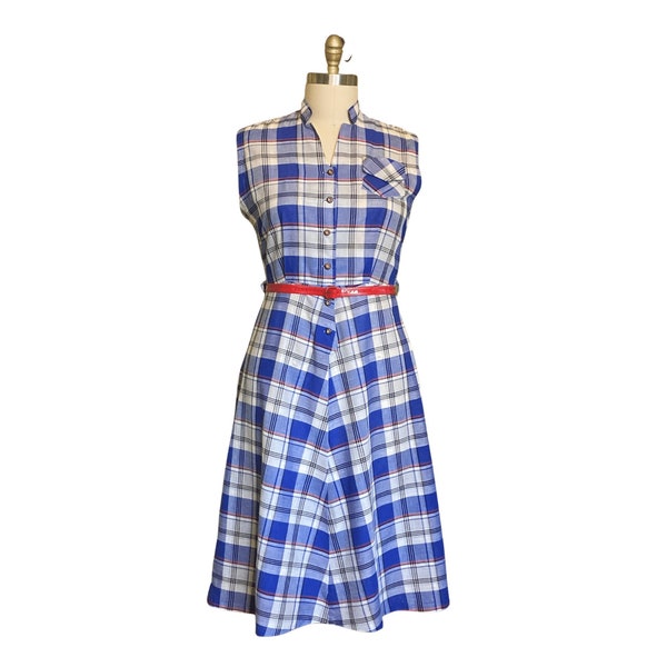 Blue Plaid Dress - Etsy