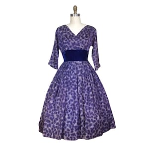 Vintage 1950s Purple Party Dress