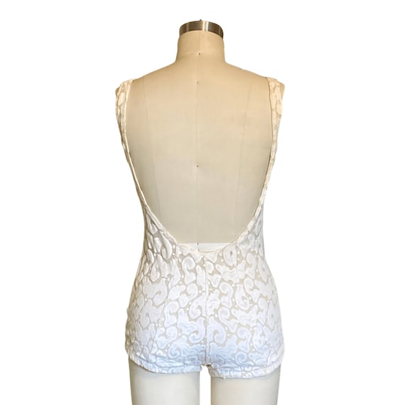 1960s Swimsuit | Vintage 1960s Sheer Beige Design… - image 7