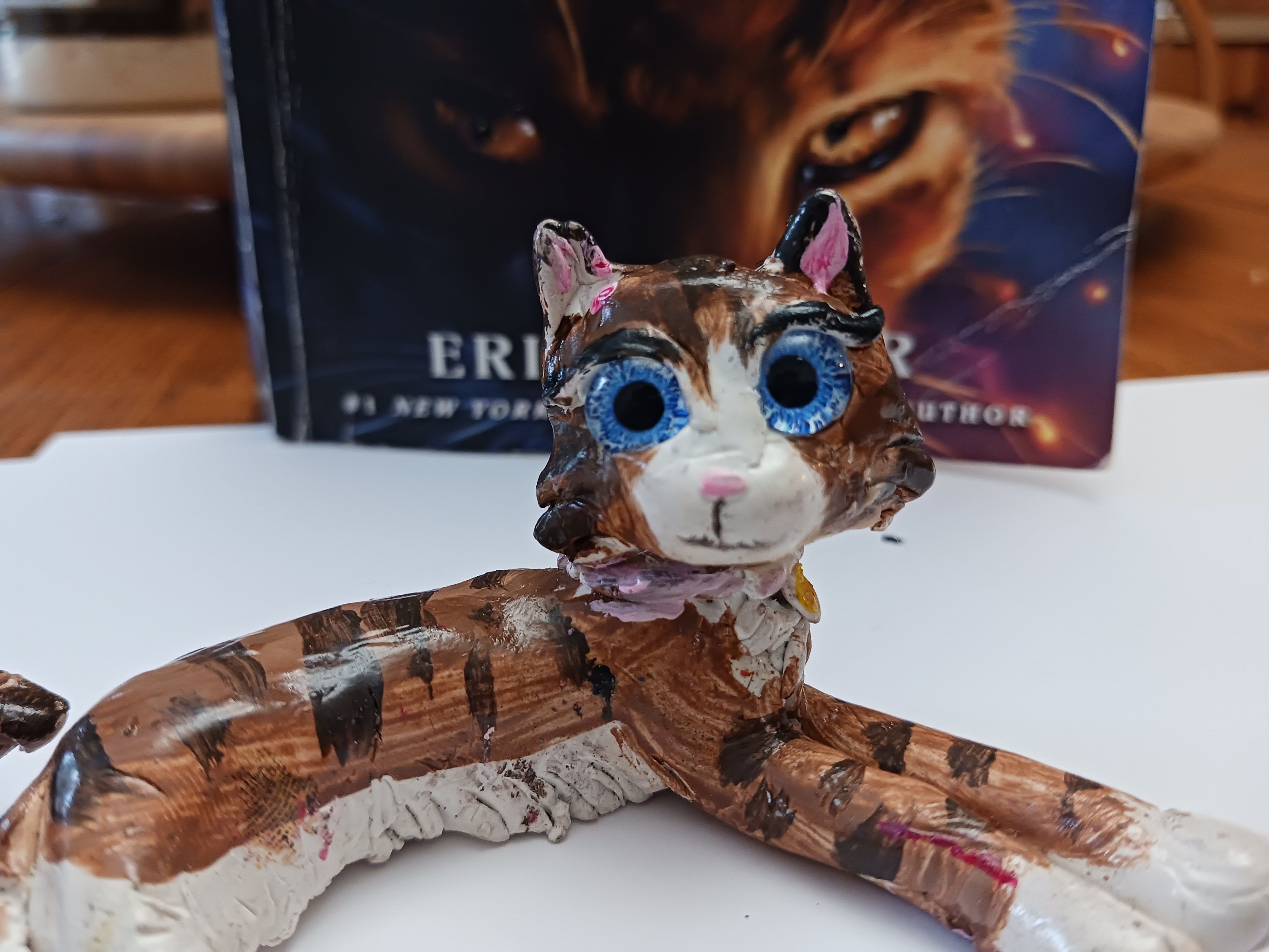 Mini Toy Pet Shop, “Jayfeather” WARRIOR CAT, Ooak Custom, Hand Painted