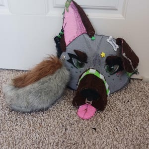 Rottweiler/terrier therian mask and tail set