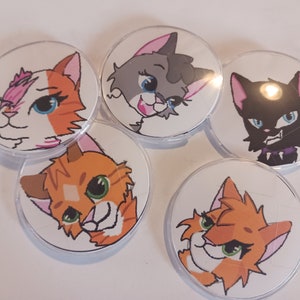 Warrior cats character pins