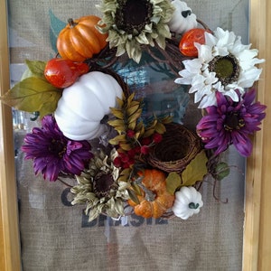 Grapevine pumpkin wreath