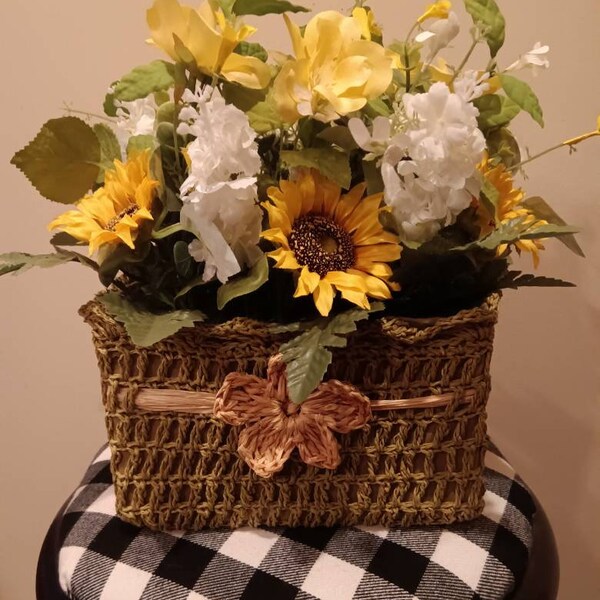 Sunflower Basket Etsy