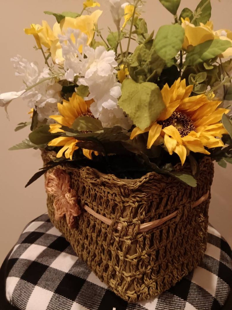 Sunflower Basket Arrangement Etsy
