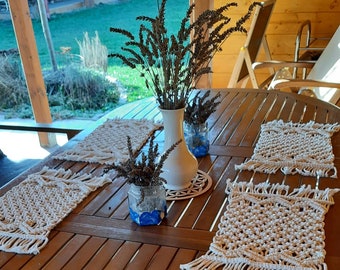 Tovagliette all'americana in macramè, rotonde, fatte a mano, in cotone, stile bohémien, vintage, con frange, per tavolo da pranzo, cucina, decorazione per matrimoni bohémien, rustiche naturali (stile