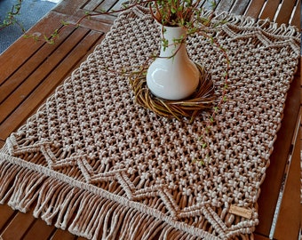 Tovaglietta All'Uncinetto Fatta A Mano In Cotone - Beige, Design Floreale, Universale, Decorativa Per Tavolo, Mobile, Cucina - 2