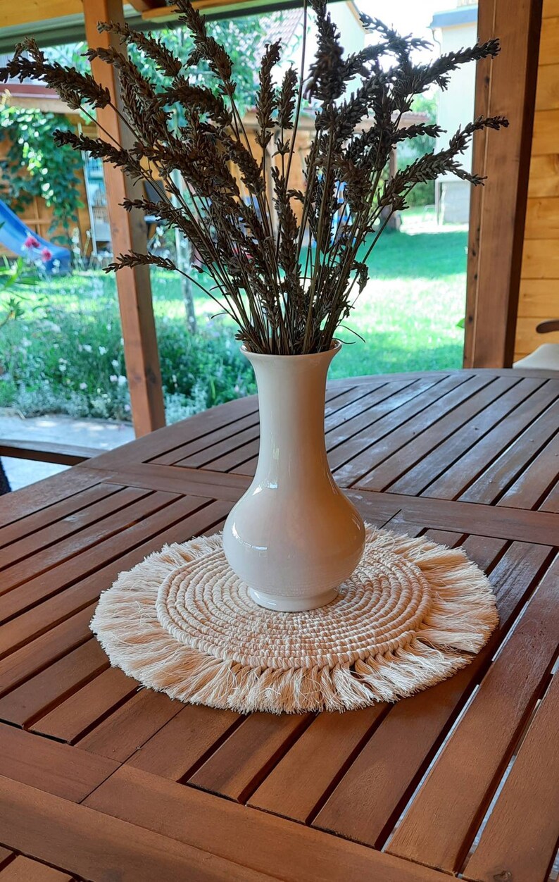 Macramé Coasters and Placemats Etsy