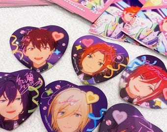 Ensemble Stars Japan Offizielle Pashakore-Karte zum 7. Jubiläum // Herz-Anstecker