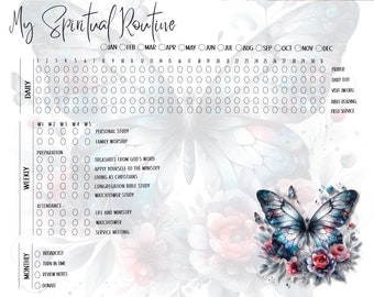 Spiritual Routine Tracker Printable | JW Routine Digital Download ...