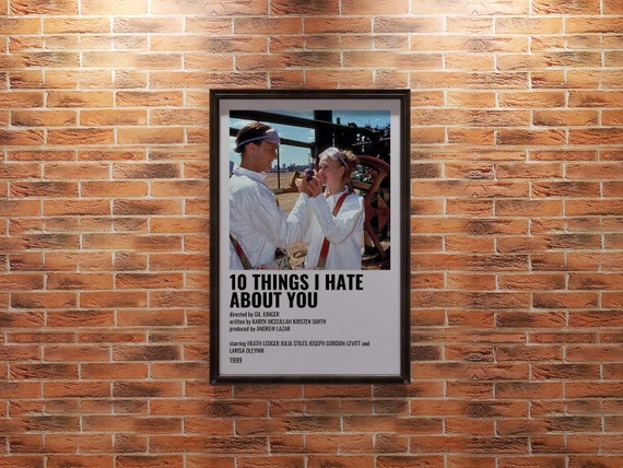 10 Things I Hate About You Movie Poster A3 A4 A5  Print Films Cinema Home Decor Wall Art Pictures