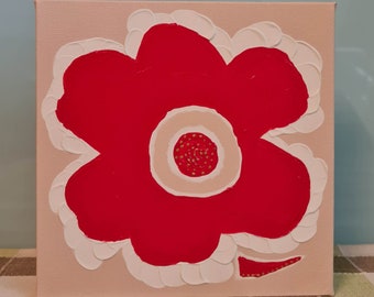 Sassy Fleur RED Acrylic on Canvas