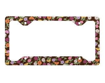 Floral Surprise Song Metal License Plate Frame
