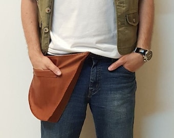 Genuine Leather Pocket to Design Men Bag. Hip, Cross body, Shoulder, Waist Belt. Festival Purse. For Him Personalized Valentine's Day Gift