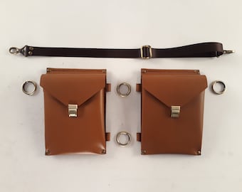 Convertible Dual Bag. 10 in 1. For Crossbody and Waist. Twin Leather Purse Design. Valentine's Day Gift For Her. Customized Creative Gift