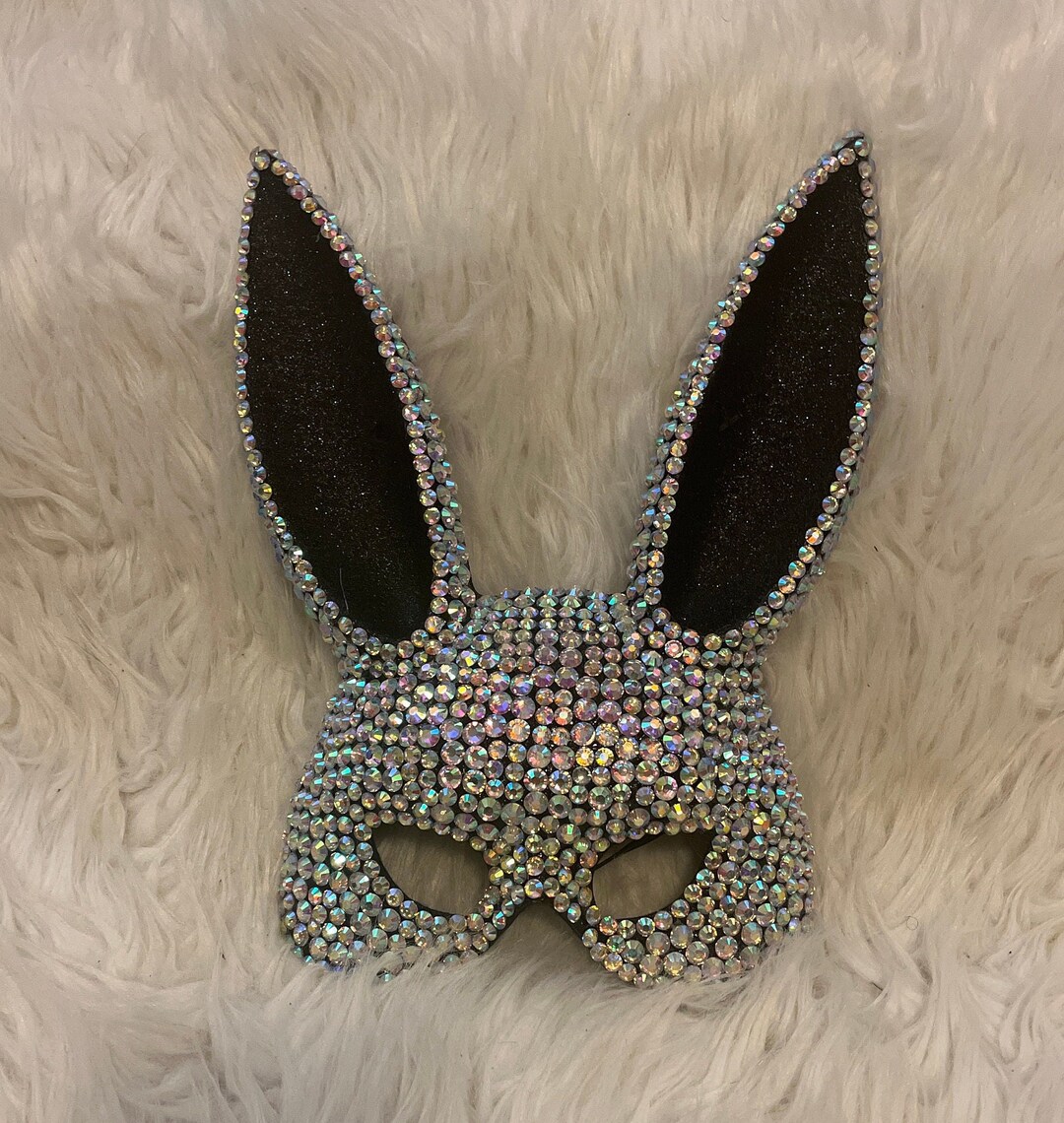 Rhinestone Bunny Mask - Etsy