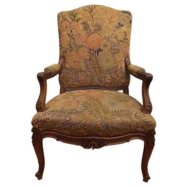 Fauteuil à La Reine d'époque Régence, 18Ème Siècle