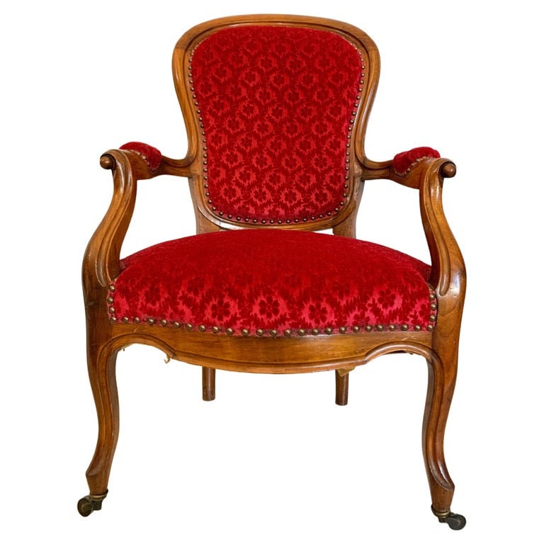 Fauteuil Cabriolet Louis Xv Circa 1850