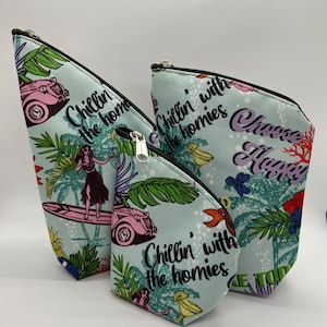Handcrafted Yerba Mate Bag Set: Citroen Car Beach Print