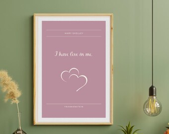 Mary Shelley's, Frankenstein, Quote, Digital Print